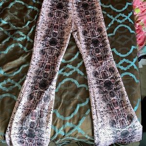 Pink and black pants